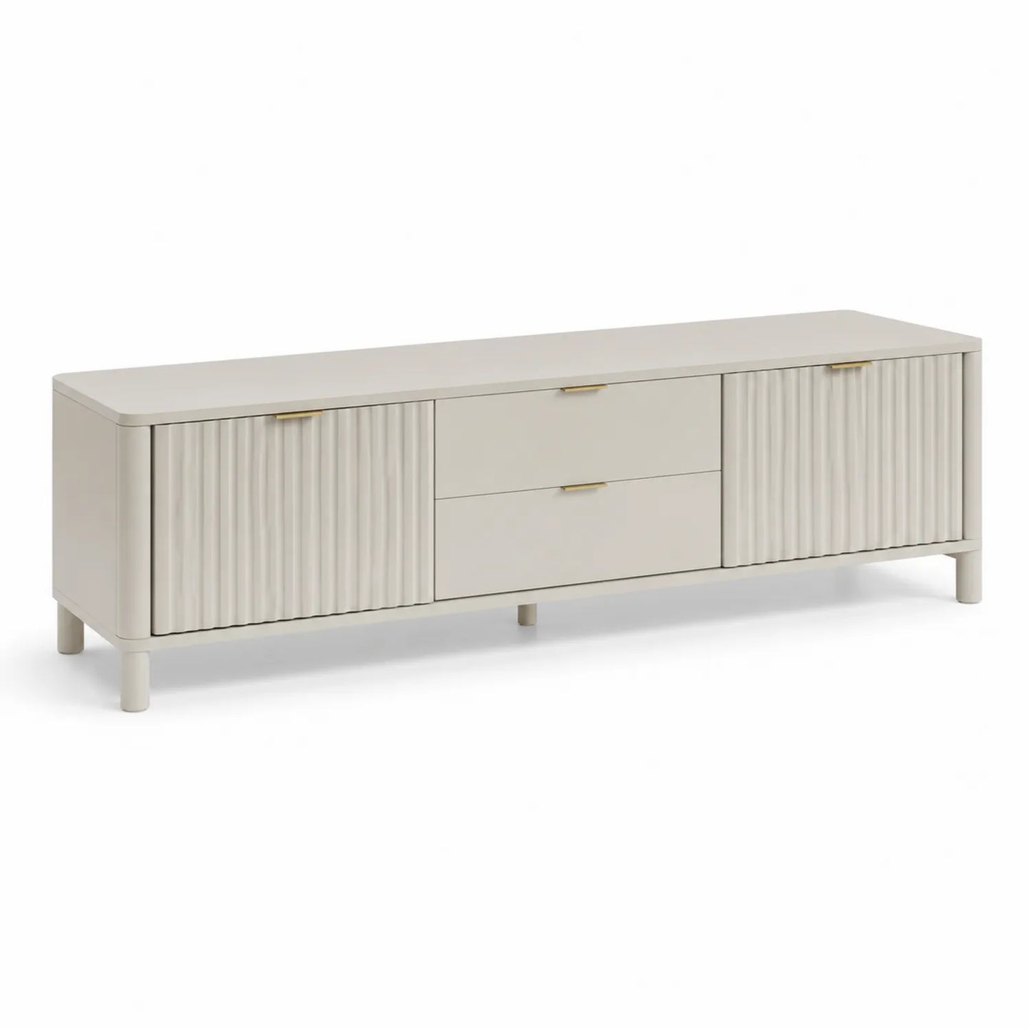 TV-Schrank mit Schubladen und Türen aus MDF in Beige