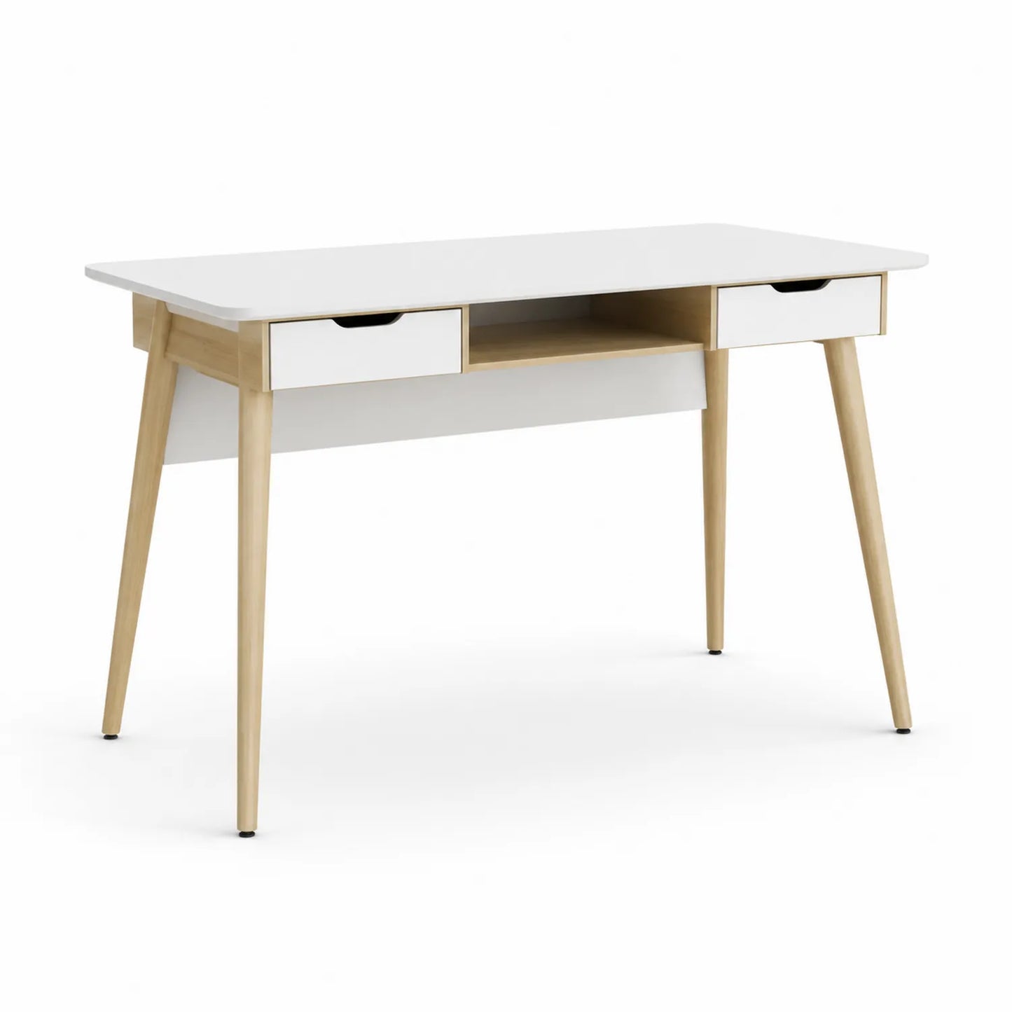 Holz Schreibtisch mit MDF 2 Schubladen 120x60x75cm