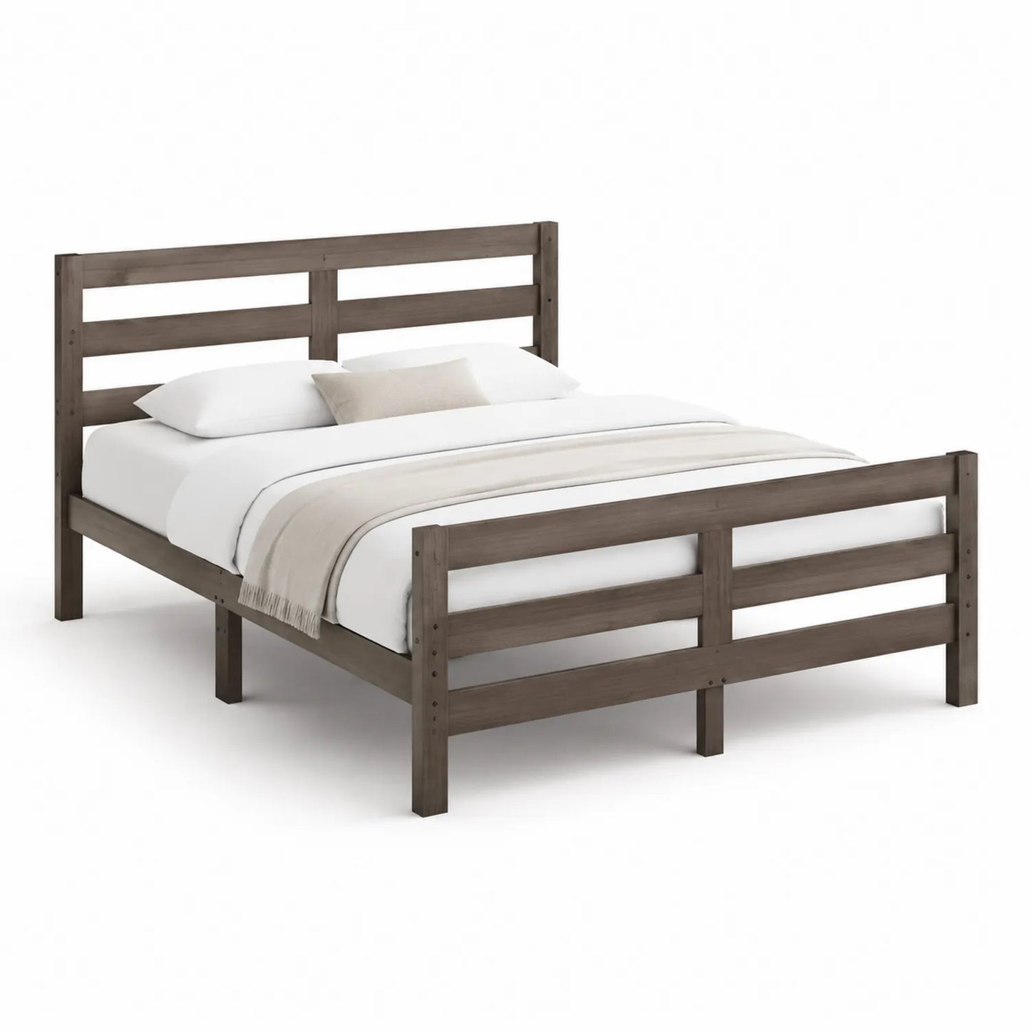 Holzbett Doppelbett 200x160cm Massivholz Braun