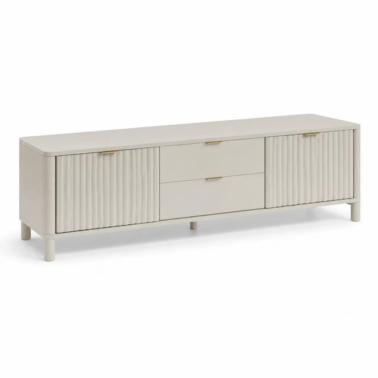 TV-Schrank mit Schubladen und Türen aus MDF in Beige