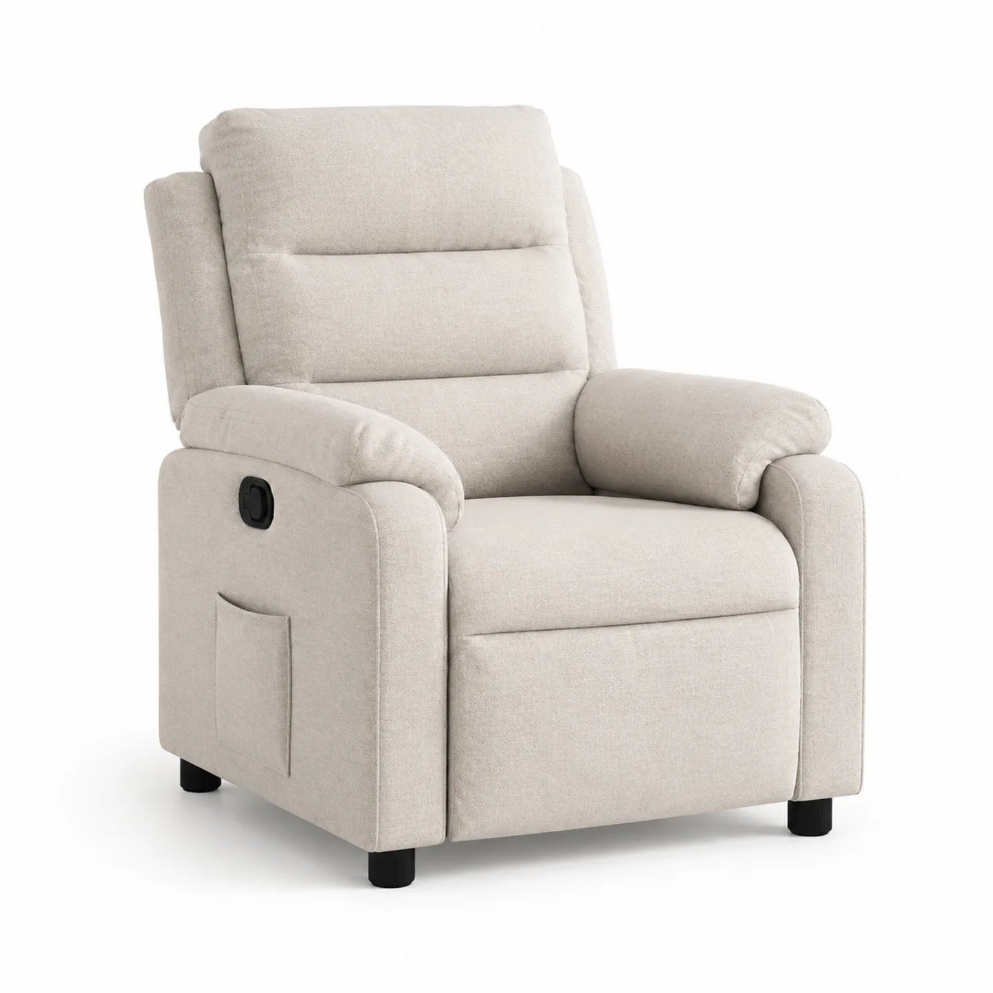 Verstellbarer Sessel mit Leinenstoff in Beige