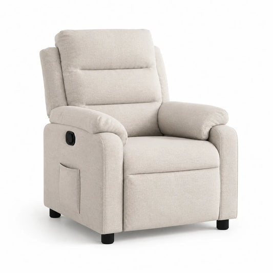 Verstellbarer Sessel mit Leinenstoff in Beige