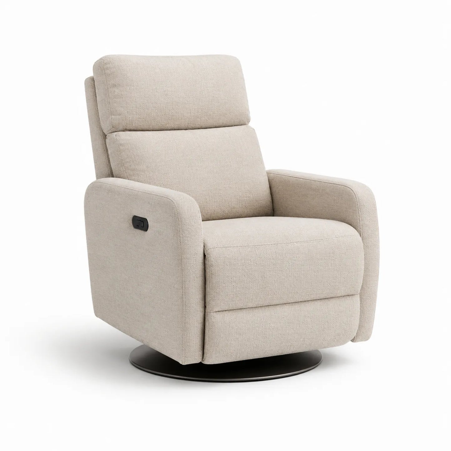 Polstersessel mit Drehfunktion Stoff Beige 100x80x90cm